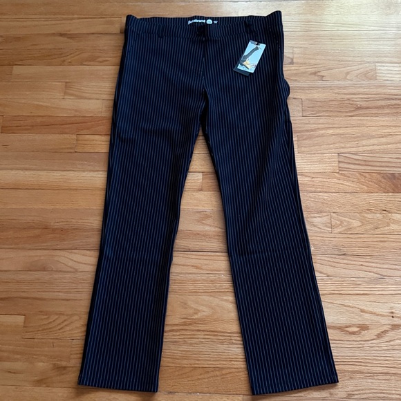 Betabrand Dress Yoga Pants Striped Black White 2XL - Picture 2 of 4